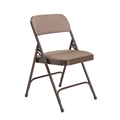 National Public Seating 2207 Fabric Premium Folding Chair, Russet Walnut