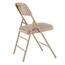 National Public Seating 2301 Fabric Premium Triple Brace Folding Chair, Cafe Beige (Pack of 4) - NPS-2301