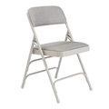 National Public Seating 2302 Fabric Premium Triple Brace Folding Chair, Greystone (Pack of 4)