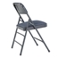 National Public Seating 2304 Fabric Premium Triple Brace Folding Chair, Imperial Blue/Char-Blue (Pack of 4) - NPS-2304