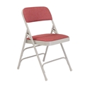 National Public Seating 2308 Fabric Premium Triple Brace Folding Chair, Majestic Cabernet (Pack of 4)