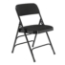 National Public Seating 2310 Fabric Premium Triple Brace Folding Chair, Midnight Black (4-pack) - NPS-2310