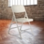National Public Seating 302 Deluxe All-Steel Triple Brace Folding Chair, Grey (4-pack) - NPS-302
