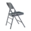 National Public Seating 304 Deluxe All-Steel Triple-Brace Folding Chair, Char-Blue (4-pack) - NPS-304