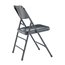 National Public Seating 304 Deluxe All-Steel Triple-Brace Folding Chair, Char-Blue (Pack of 4) - NPS-304