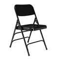 National Public Seating 310 Deluxe All-Steel Triple Brace Folding Chair, Black
