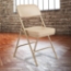 National Public Seating 3201 Premium 2" Vinyl Upholstered Folding Chair, French Beige (2-pack) - NPS-3201