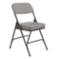 National Public Seating 3212 Premium 2" Fabric Upholstered Folding Chair, Charcoal Grey (2-pack) - NPS-3212