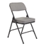 National Public Seating 3212 Premium 2" Fabric Upholstered Folding Chair, Charcoal Grey (2-pack) - NPS-3212