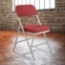 National Public Seating 3218 Premium 2" Fabric Upholstered Folding Chair, Burgundy (2-pack) - NPS-3218