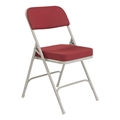 National Public Seating 3218 Premium 2" Fabric Upholstered Folding Chair, Burgundy (Pack of 2)