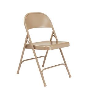 National Public Seating 51 Standard All-Steel Folding Chair, Beige (Pack of 4) folding chairs, 50 series, metal chairs