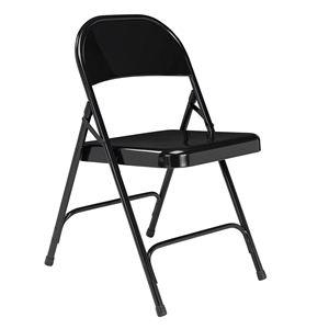 National Public Seating 510 Standard All-Steel Folding Chair, Black (Pack of 4) folding chairs, 50 series, metal chairs
