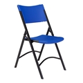 National Public Seating 604 Plastic Folding Chair, Blue