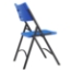 NPS 604 heavy‑duty folding chair with 19‑gauge steel frame in blue - rear