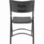NPS 610 heavy‑duty folding chair with 19‑gauge steel frame in black - back