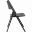 NPS 610 heavy‑duty folding chair with 19‑gauge steel frame in black - side