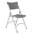 National Public Seating 620 Plastic Folding Chair, Charcoal Slate (Pack of 4)