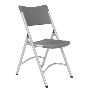 National Public Seating 620 Plastic Folding Chair, Charcoal Slate (Pack of 4) folding chairs, 600 series, plastic chairs