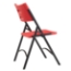 NPS 640 heavy‑duty folding chair with 19‑gauge steel frame in red - rear
