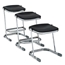 National Public Seating 6624B 24" Elephant Z-Stool with Backrest and Blow Molded Seat - NPS-6624B