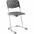 National Public Seating 6618B 18" Elephant Z-Stool with Backrest and Blow Molded Seat