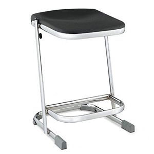 National Public Seating 6622 22" Elephant Z-Stool with Blow Molded Seat science lab stool, 6600 series, square stool, 22"h, stackable, art studio stool, 6622