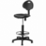 National Public Seating 6722HB Black Polyurethane Task Chair, 22"-32" Height - NPS-6722HB
