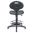 National Public Seating 6722HB Black Polyurethane Task Chair, 22"-32" Height - NPS-6722HB