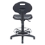 National Public Seating 6722HB Black Polyurethane Task Chair, 22"-32" Height - NPS-6722HB