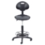 National Public Seating 6722HB Black Polyurethane Task Chair, 22"-32" Height - NPS-6722HB