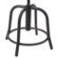National Public Seating 18"-25" Height Adjustable Designer Swivel Stool, 3" Fabric Padded Charcoal Seat/Black Frame - NPS-6820S-10