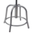 National Public Seating 19"-25" Height Adjustable Swivel Stool, Oak Wood Seat/Grey Frame - NPS-6800W-02