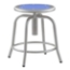National Public Seating 18"-24" Height Adjustable Swivel Stool, Blueberry Seat/Grey Frame - NPS-6805-02