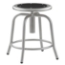 National Public Seating 18"-24" Height Adjustable Swivel Stool, Black Seat/Grey Frame - NPS-6810-02