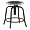 National Public Seating 18"-24" Height Adjustable Swivel Stool, Black Seat/Black Frame