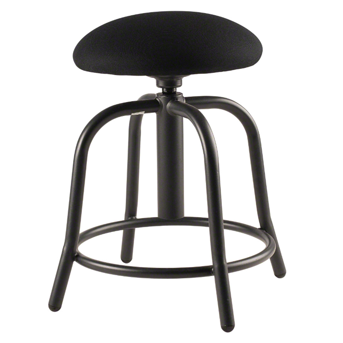 NPS Height Adjustable Swivel Stool - 19" To 25", Beige Oak Wood Seat, Steel Frame (Model 6800W-02)