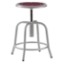 National Public Seating 18"-24" Height Adjustable Swivel Stool, Burgundy Seat/Grey Frame - NPS-6818-02