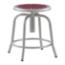 National Public Seating 18"-24" Height Adjustable Swivel Stool, Burgundy Seat/Grey Frame - NPS-6818-02