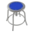 National Public Seating 18"-24" Height Adjustable Swivel Stool, Persian Blue Seat/Grey Frame - NPS-6825-02