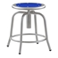 National Public Seating 18"-24" Height Adjustable Swivel Stool, Persian Blue Seat/Grey Frame - NPS-6825-02