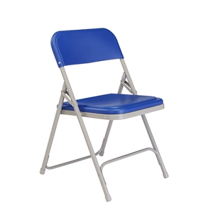 National Public Seating 805 Premium Lightweight Plastic Folding Chair, Blue (Pack of 4) folding chairs, plastic chairs, lightweight, 805