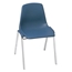 National Public Seating 8125/TA81R Blue Poly Shell Stacking Chair w/ Right Tablet-Arm - NPS-8125/TA81R