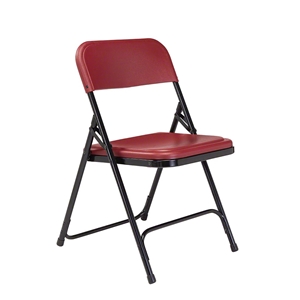 National Public Seating 818 Premium Lightweight Plastic Folding Chair, Burgundy (Pack of 4) folding chairs, plastic chairs, lightweight, 818 