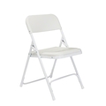 National Public Seating 821 Premium Lightweight Plastic Folding Chair, Bright White (Pack of 4)