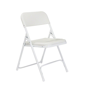 National Public Seating 821 Premium Lightweight Plastic Folding Chair, Bright White (Pack of 4) folding chairs, plastic chairs, lightweight, 821
