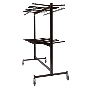 National Public Seating 84-60 Double-Tier Dolly for Folding Chairs & Coats folding chair cart, chair trolley, chair dolley, folding chair truck, checkerette, hanging coat rack, coat check, folding chair truck, transport, rolling