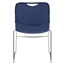 National Public Seating 8505 Ultra-Compact Plastic Stack Chair, Navy Blue - NPS-8505