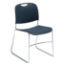 National Public Seating 8505 Ultra-Compact Plastic Stack Chair, Navy Blue - NPS-8505