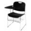 National Public Seating 8510 Ultra-Compact Plastic Stack Chair, Black  - NPS-8510